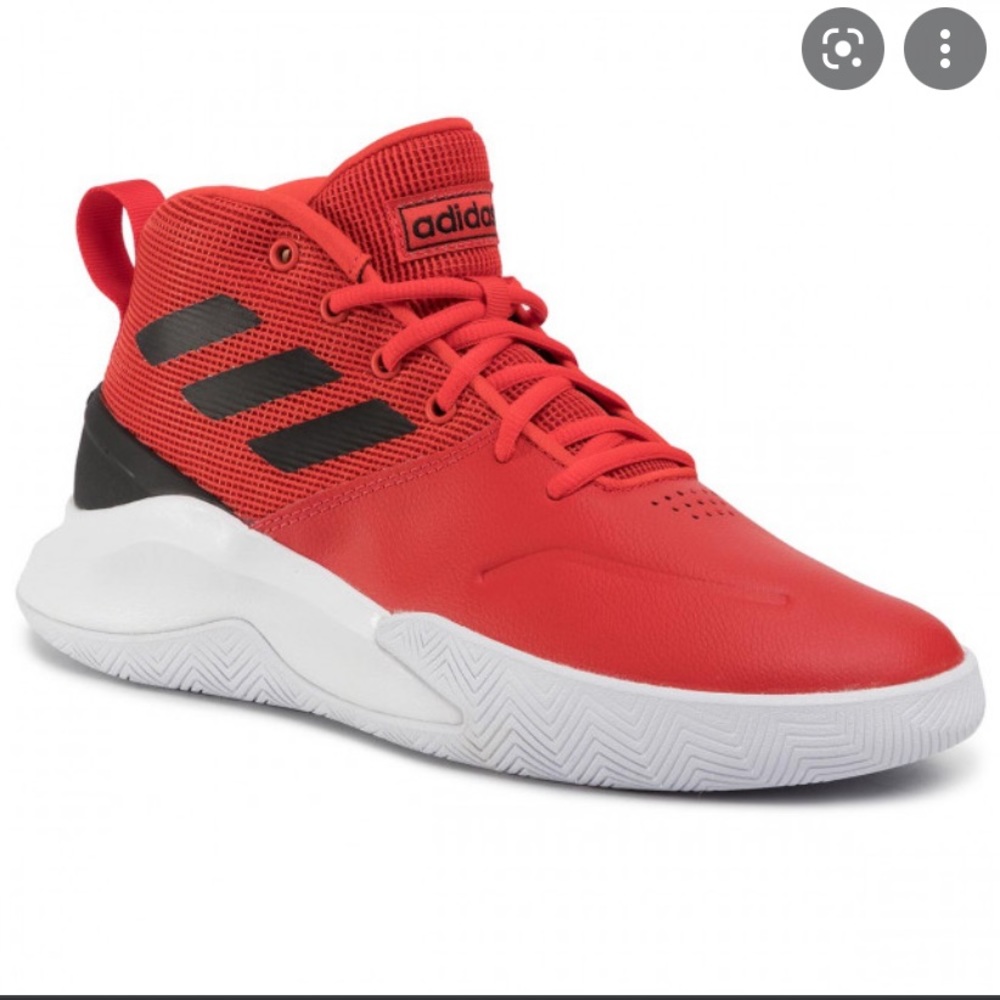 ADIDAS: Own The Game Red Boys Basketball Sneakers Big Boy Size 5